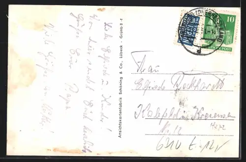 AK Grünberg /Hessen, Strasse Marktgasse mit Gasthaus Muenchener, Markt mit Rathaus, Diebsturm