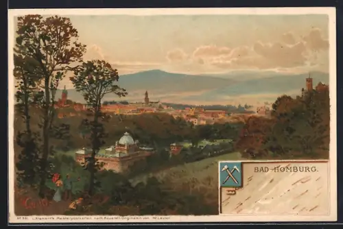 AK Bad Homburg, Ortsansicht aus der Vogelschau