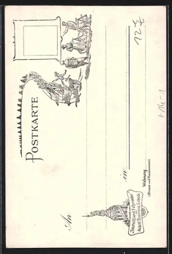 Lithographie Rheinstein, Schloss