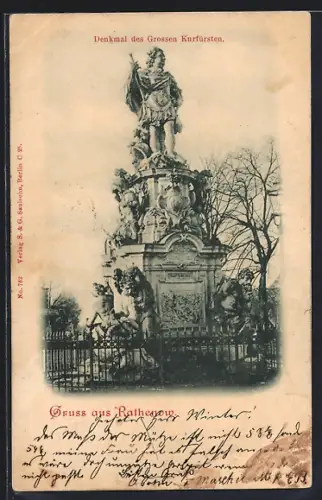 AK Rathenow, Denkmal des Grossen Kurfürsten