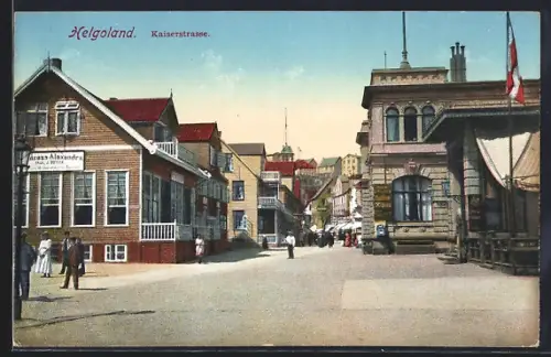 AK Helgoland, Blick in die Kaiserstrasse