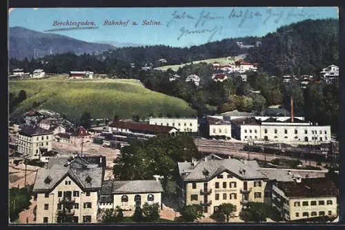 AK Berchtesgaden, Bahnhof und Saline