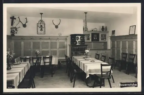 AK Schellenberg bei Berchtesgaden, Gasthaus zum Untersberg, Bauernstube