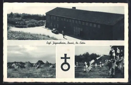 AK Bosau /Kr. Eutin, Evangelisches Jugendheim, Zeltplatz, Badesee