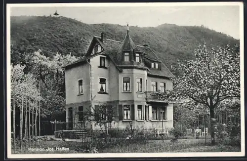 AK Brodenbach a. d. Mosel, Blick auf Pension Jos. Halfen