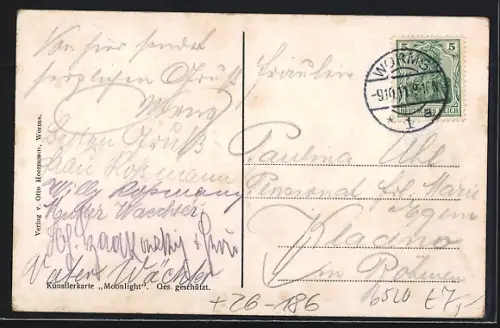 Künstler-AK Eugen Felle: Worms, Marktplatz