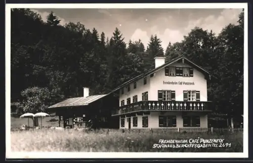 AK Schönau b. Berchtesgaden, Fremdenheim Cafe Punzeneck