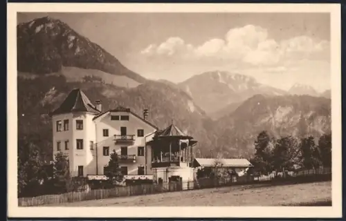 AK Königssee-Berchtesgaden, Partie am Hotel-Pension Schloss Hohenwart