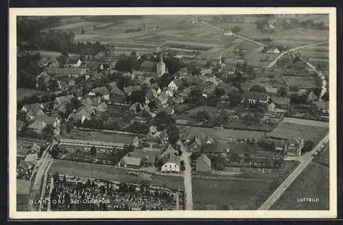 AK Glandorf, Ortspanorama aus der Luft gesehen