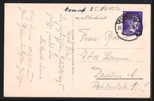 AK Bramsche, Strasse mit Kirche