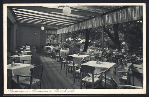 AK Osnabrück, Hotel Germania, Terrassen