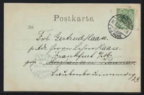 Mondschein-AK Clausthal, Windmühlenstrasse, Windmühle