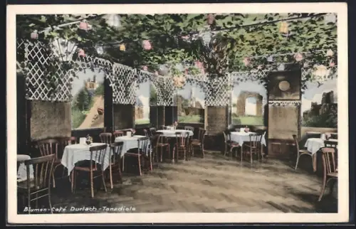 AK Durlach, Blumen-Café, Tanzdiele