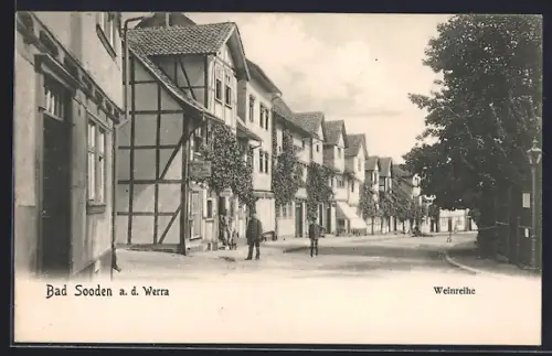 AK Bad Sooden a. d. Werra, Strasse Weinreihe