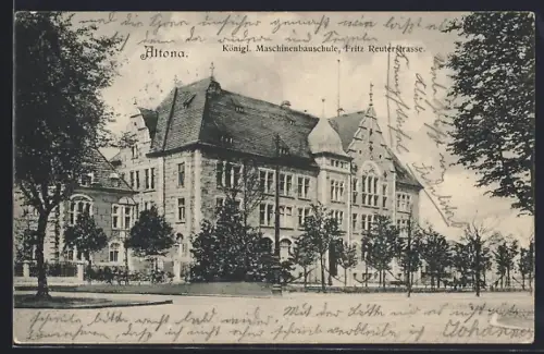 AK Hamburg-Altona, Königl. Maschinenbauschule, Fritz Reuterstrasse