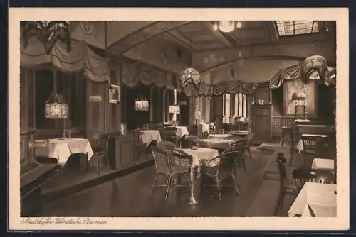 AK Bremen, Stadtkaffee Weinstube, Inh. Rud. Kaps, Bahnhofstrasse 12