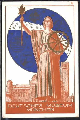 Künstler-AK München, Eröffnung Deutsches Museum 1925