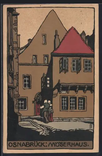 Steindruck-AK Osnabrück, Möserhaus