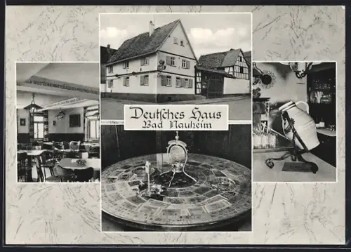 AK Bad Nauheim, Gasthaus Deutsches Haus, Inh. Hans Hertlein