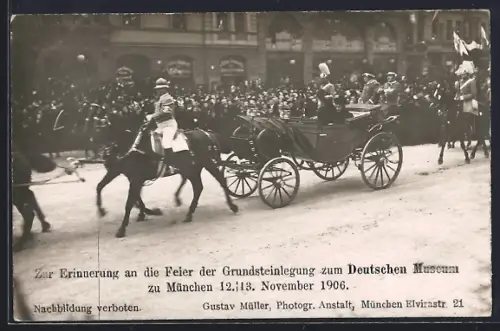 AK München, Feier der Grundsteinlegung zum Deutschen Museum 1906