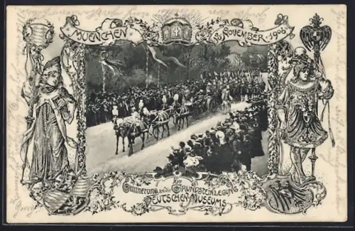 AK München, Grundsteinlegung des Deutschen Museums 13.11.1906