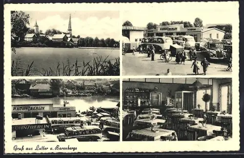 AK Lutter a. Barenberge, Raststätte P. Kühn, Uferansicht mit Kirche