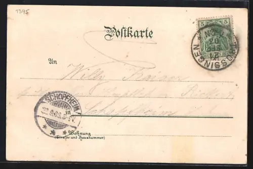 Lithographie Spaichingen, Dreifaltigkeitsberg mit Gasthaus und Kirche