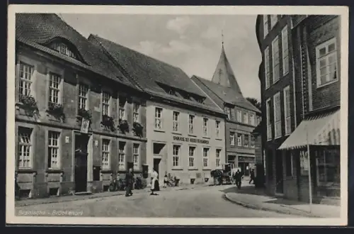 AK Bramsche, Strasse Brückenort mit Sparkasse des Kreises Bersenbrück