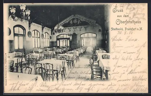 AK Frankfurt-Niederrad, Gasthaus Oberforsthaus im Stadtwald
