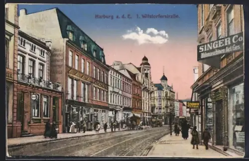 AK Hamburg-Harburg, Partie in der Wilstorferstrasse