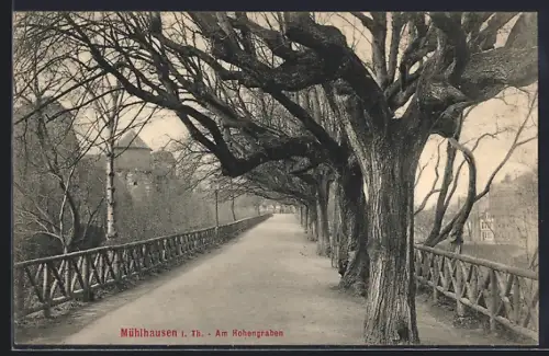 AK Mühlhausen i. Th., Strasse am Hohengraben