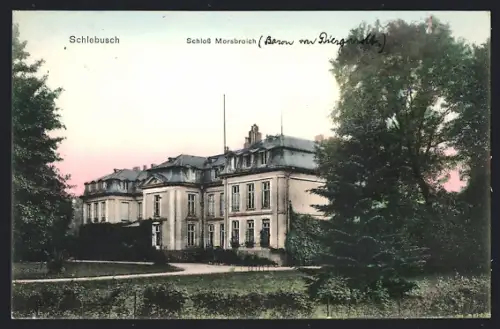 AK Schlebusch, Schloss Morsbroich mit Gartenanlage