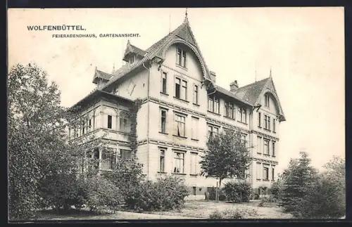 AK Wolfenbüttel, Feierabendhaus, Gartenansicht