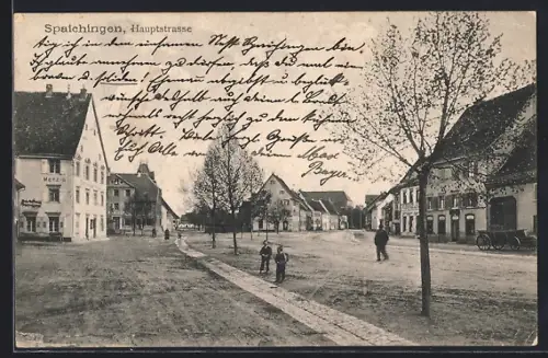 AK Spaichingen, Hauptstrasse mit Kleidergeschäft