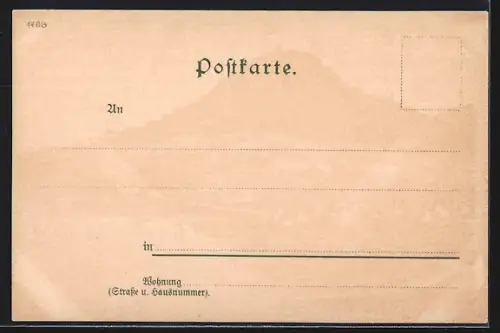 Lithographie Lemberg, Teilansicht mit Kirche