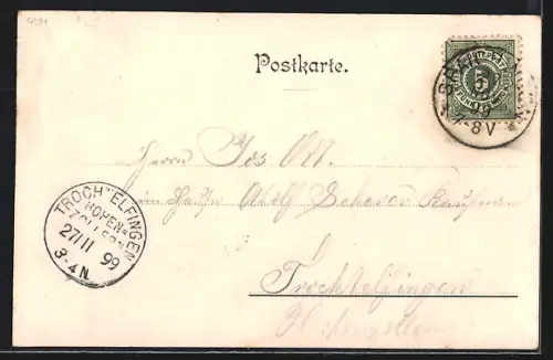 AK Spaichingen, Gasthaus Kreuz, Teilansicht