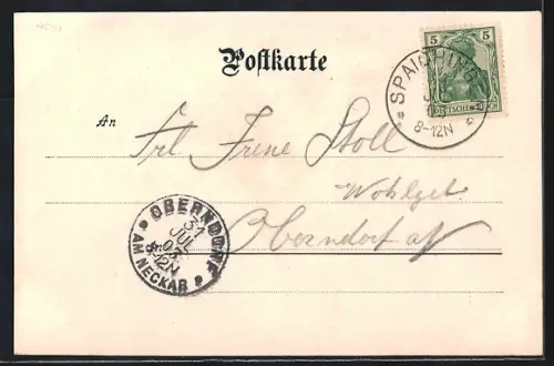 AK Spaichingen, Teilansicht, Gewerbemuseum, Neue Kirche