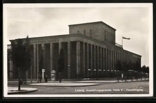 AK Leipzig, Leipziger Messe, Ausstellungsgelände, Halle 9, Haupteingang
