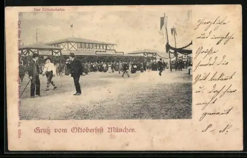 AK München, Oktoberfest, Der Glückshafen