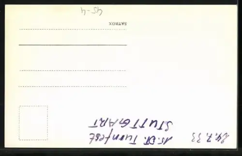 AK Stuttgart, 15. Deutsches Turnfest 1933, Festplatz mit Turnern