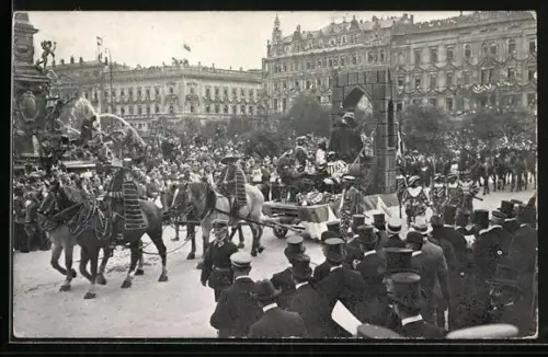 AK Leipzig, Universitäts-Jubelfeier 1909, Historischer Festzug, Volksfest