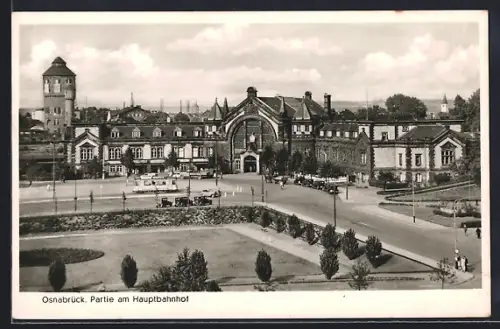 AK Osnabrück, Strassenbahn am Hauptbahnhof