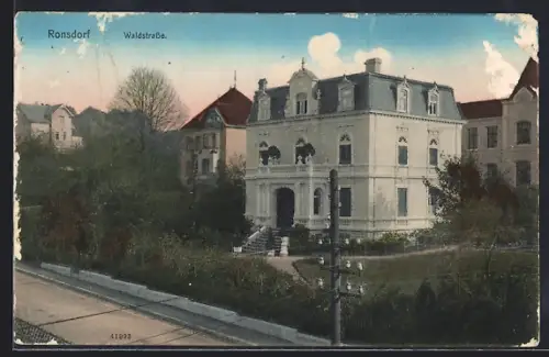AK Ronsdorf, Waldstrasse mit Bäumen