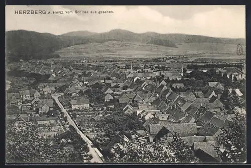 AK Herzberg a. Harz, Teilansicht vom Schloss aus gesehen