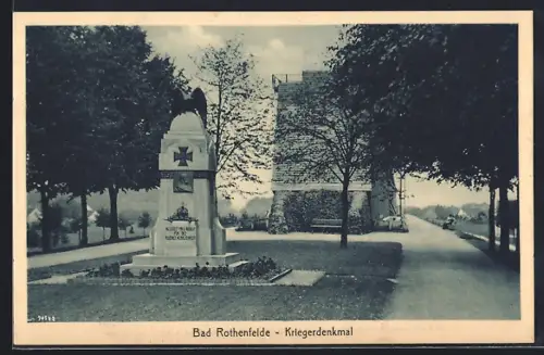 AK Bad Rothenfelde, Blick zum Kriegerdenkmal