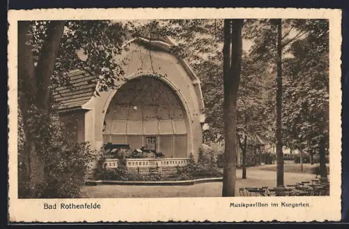 AK Bad Rothenfelde, Musikpavillon im Kurgarten