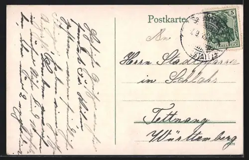 AK Saarbrücken, Ansicht der Reichsstrasse