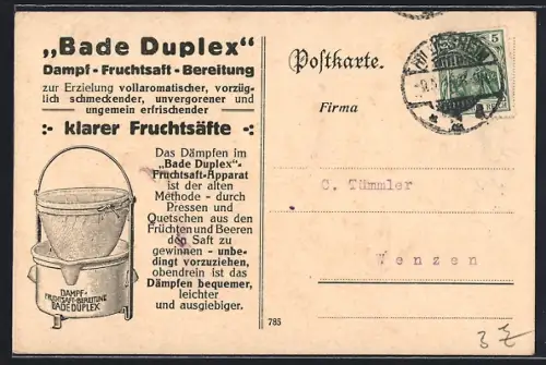 Künstler-AK Hildesheim, Bade Duplex Dampf-Fruchtsaft-Bereitung