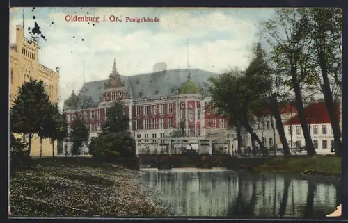 AK Oldenburg i. Gr., Postgebäude