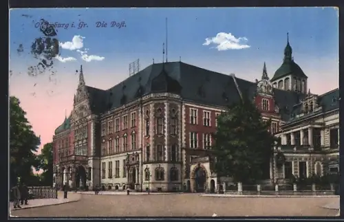 AK Oldenburg i. Gr., Strassenpartie, Post